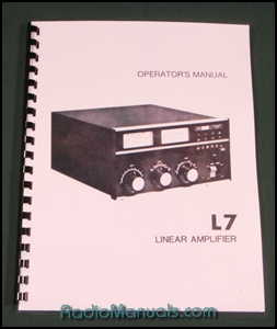 Drake L-7 Instruction Manual Drake L-7 Instruction Manual